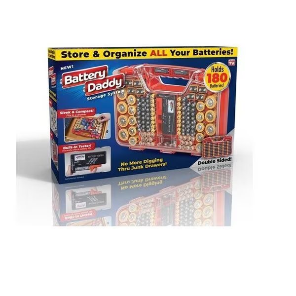 Ontel Products 270215 Battery Daddy BADA-MC4 As Seen on TV Double Sided Storage System; Plastic, Ontel Products, Mfr#: 270215